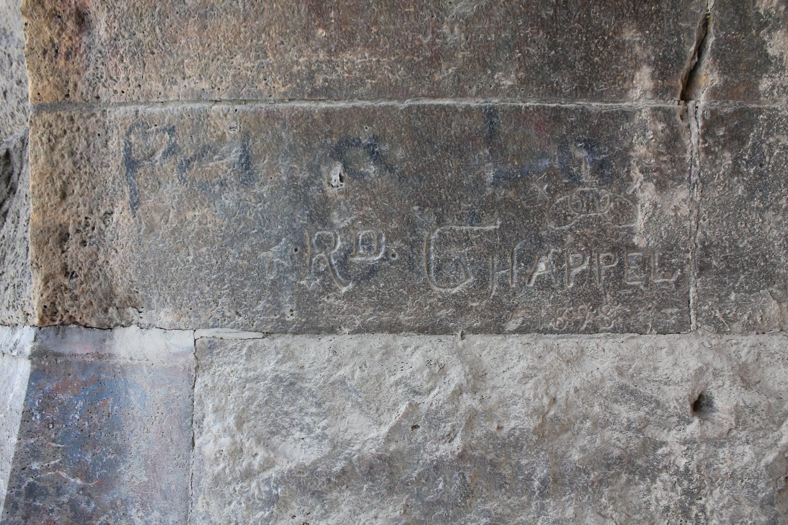 Carving on wall
